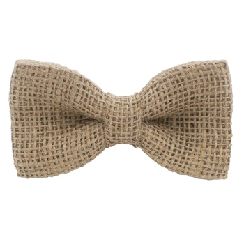 Бабочка Bow Tie House из мешковины серого оттенка большая 09573L