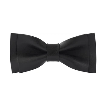 Бабочка Bow Tie House кожаная черная глянцевая Onyx 10093