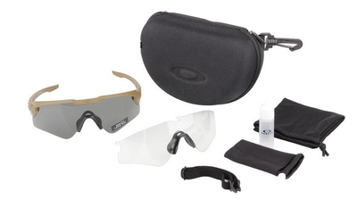 Баллистические, тактические очки Oakley SI Ballistic M Frame Alpha с линзами: Прозрачная/Smoke Gray. Цвет оправы: Terrain Tan.
