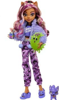 Кукла Монстер Хай Клодин Вульф Пижамная вечеринка Monster High Clawdeen Wolf Creepover Party Mattel (HKY67)