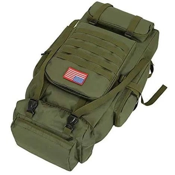 Большой рюкзак тактический походный Light Tactic армейский баул кордура 1200D система Molle 70л 39x22x80 см Green