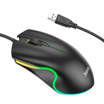 Мишка дротова HOCO Enjoy gaming luminous wired mouse GM19 чорний