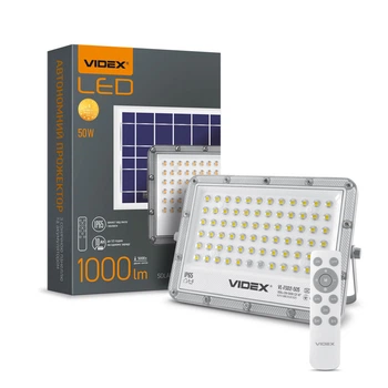 LED прожектор автономний VIDEX 1000LM 5000K 3.2V VIDEX (27063-000)