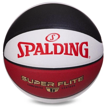 Мяч баскетбольный PU №7 S-G SUPER FLITE (PU, бутил, белый-красный) (76929Y)