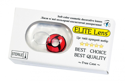 Контактные линзы цветные косметические ELITE Lens "Шаринган мангекю" 2 шт.