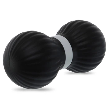 Массажер для спины мяч массажер кинезиологический DuoBall Roller Zelart 9673 Black