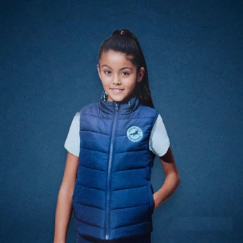 Жилет дутый для девочки Active Touch Kids синий, 122