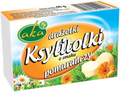 Drażetki pudrowe Aka 0% Cukru Pomarańcza 40 g (5908228012223)