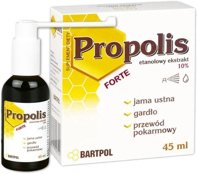 Suplement diety Bartpol Propolis Forte Ekstrakt 10% 45ml (5907799203122)