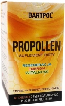 Suplement diety Bartpol Propollen 60 tabletek Wspiera Układ Krwionośny (5907799203146)
