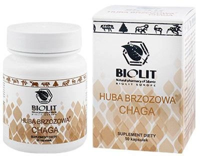 Suplement diety Biolit Huba brzozowa - Czaga 50 kapsułek antyoksydant (4670142960997)