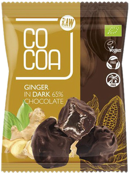Imbir kandyzowany w ciemnej czekoladzie Cocoa Bio 70 g (5902565214388)