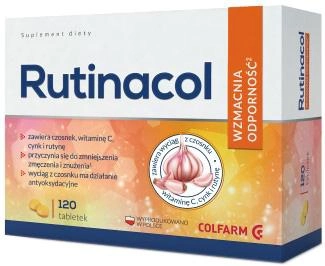 Suplement diety Colfarm Rutinacol 120 tabletek Przy Przyziębieniu Grypie (5901130354047)