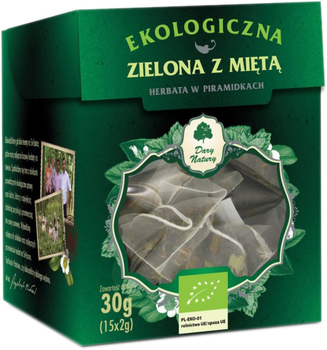 Herbata Zielona Dary Natury Z Miętą Eko 15x2 g (5902581617453)