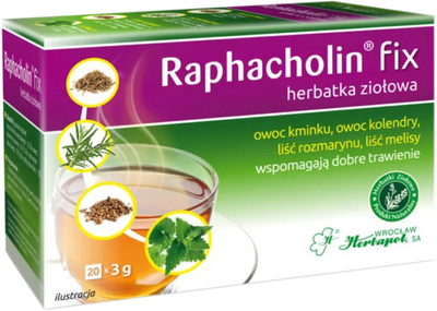 Herbatka ziołowa Herbapol Wrocław Raphacholin fix 20 saszetek (5906014211904)