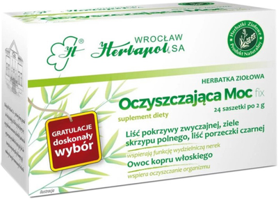 Herbatka ziołowa Herbapol Oczyszczająca Moc 24 saszetki (5906014221705)