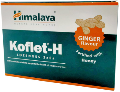 Suplement diety Himalaya Koflet-H Tabletki Do Ssania Imbir 12 szt. (8901138834906)