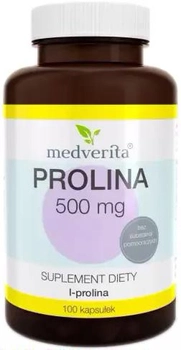 Suplement diety Medverita Prolina 500 mg 100 kapsułek l-prolina (5900718340168)