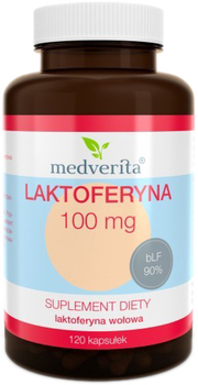 Дієтична добавка Medverita Лактоферрин 100 мг 120 капсул (5900718340809)