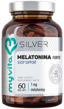Дієтична добавка Myvita Silver Melatonin Forte 60 капсул (5903021592583)