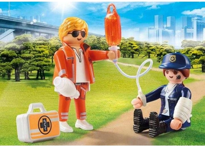 Figurki Playmobil Duo Pack 70823 Lekarz pogotowia i policjantka (4008789708236)