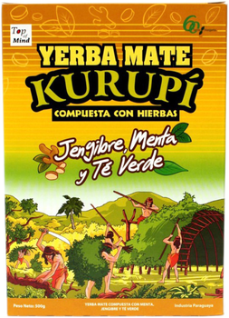 Чай Єрба Мате Yerba Mate Kurupi Імбир, м'ята та зелений чай 500 г (7840127002128)