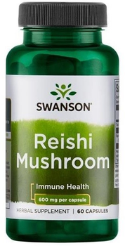 Suplement diety Swanson Reishi Mushroom 600 mg 60 kapsułek (87614114446)