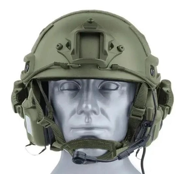 Активные наушники Earmor M32X Mark3 MilPro ORIGINAL Чебурашка на шлем , каску ( Олива )