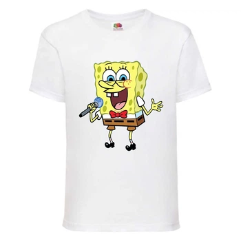 Футболка Спанч Боб 32 (Sponge Bob) белая 140 см