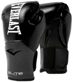 Боксерские перчатки Everlast ELITE TRAINING GLOVES Черный, Серый Уни 16 унций (870270-70-816)