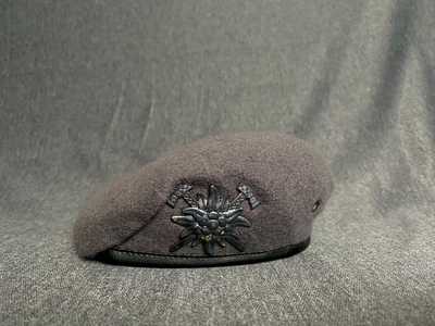 Берет Гірської піхоти Едельвейс крапля M/55-56 темно-сірий (1710251527)