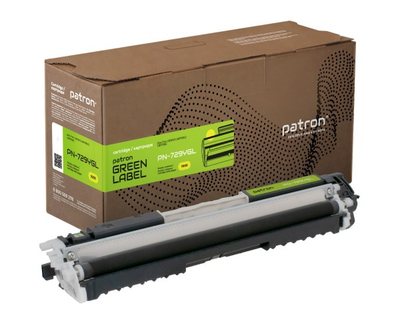 Картридж Canon 729, Yellow, LBP-7010/7018, 1000 стор, Patron Green (PN-729YGL)