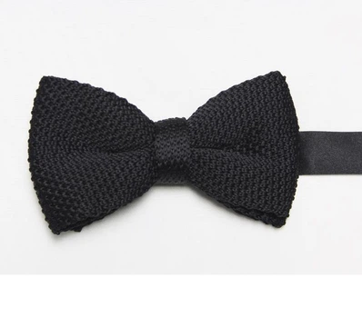 Метелик Bow Tie House в'язаний чорний однотонний 02696