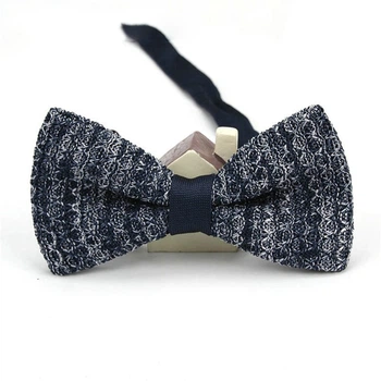 Метелик Bow Tie House в'язаний синій меланжевий 09985