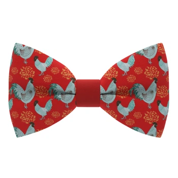 Бабочка Bow Tie House красная огненные петушки - новогодняя 08708