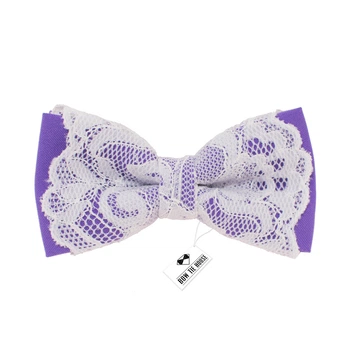 Бабочка Bow Tie House фиолетовая женская праздничная с кружевами 08515
