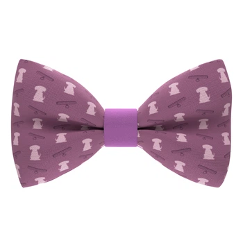 Бабочка Bow Tie House фиолетовая с собачками 08339