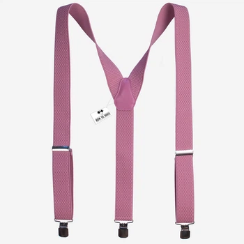 Подтяжки Bow Tie House нежно-розовые 3.5 см Y 07822