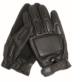 Рукавиці тактичні шкіряні M Чорні Mil-Tec Sec Handschuhe Leder M Schwarz (12501002-008-M)