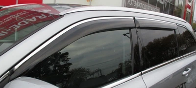 Дефлекторы окон (ветровики) HIC Lexus NX 2014- С хром молдингом, (LE23-M)