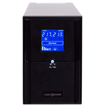 Источник бесперебойного питания LogicPower LPM-UL1550VA, Lin.int., AVR, 3 x евро, USB, LCD, металл