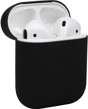 Чехол для Apple AirPods 1 / 2 Черный Силиконовый