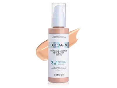 Освітлюючий тональний крем для обличчя з колагеном Enough Collagen 3 in 1 Whitening Moisture Foundation SPF 15 №23, 100мл (8809605870856)