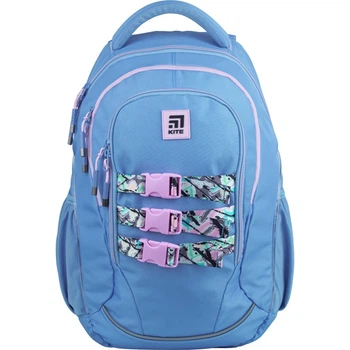 Рюкзак для подростка ортопедический Kite Education Teens, женский, голубой (K22-816L-3 (LED))