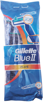 Одноразові станки для гоління (Бритви) чоловічі Gillette Blue 2 Plus 5 шт (3014260283254)