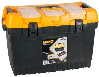 Ящик для инструментов Mano Jumbo с органайзером классический профи 22" 564x310x388 мм (JPT-22)