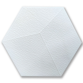 Декоративный самоклеящийся шестиугольник Sticker Wall 3D белый 200x230мм 1104 SW-00000744