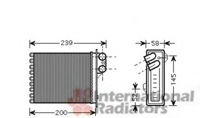 Радиатор отопителя DACIA LOGAN ALL 04- пр-во Van Wezel Van Wezel (43006398)