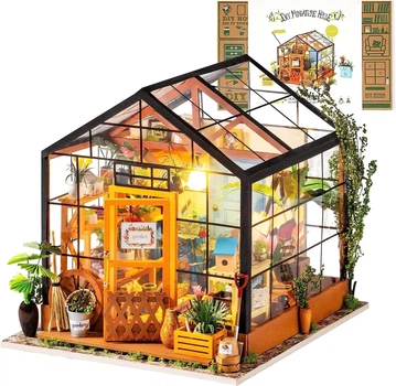 3D Румбокс "Теплица" Миниатюрный Кукольный Домик DIY DollHouse от RoboTime (DG104)