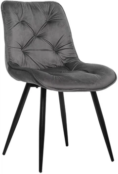 Стілець для кухні та вітальні Vetro Mebel M-48 Сірий (M-48-grey-velvet/ black)